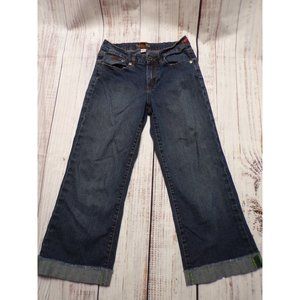 WORN Brand Womens Capri Size 4 Straight Mid Rise Cuffed 5-Pocket- 23670